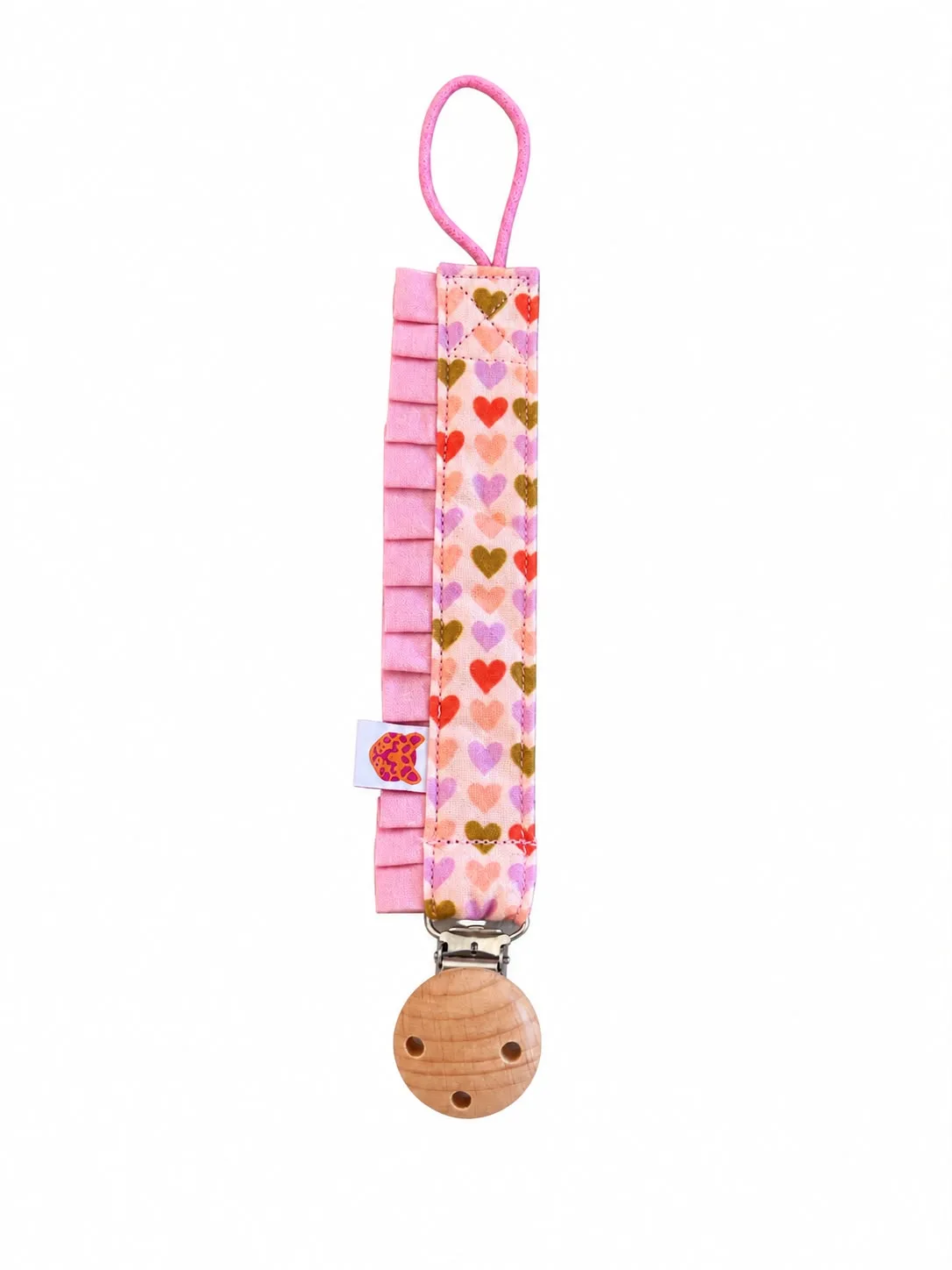 Speenkoord hearts ruffle — Speenkoorden en speenknuffels — Colori Ribelle