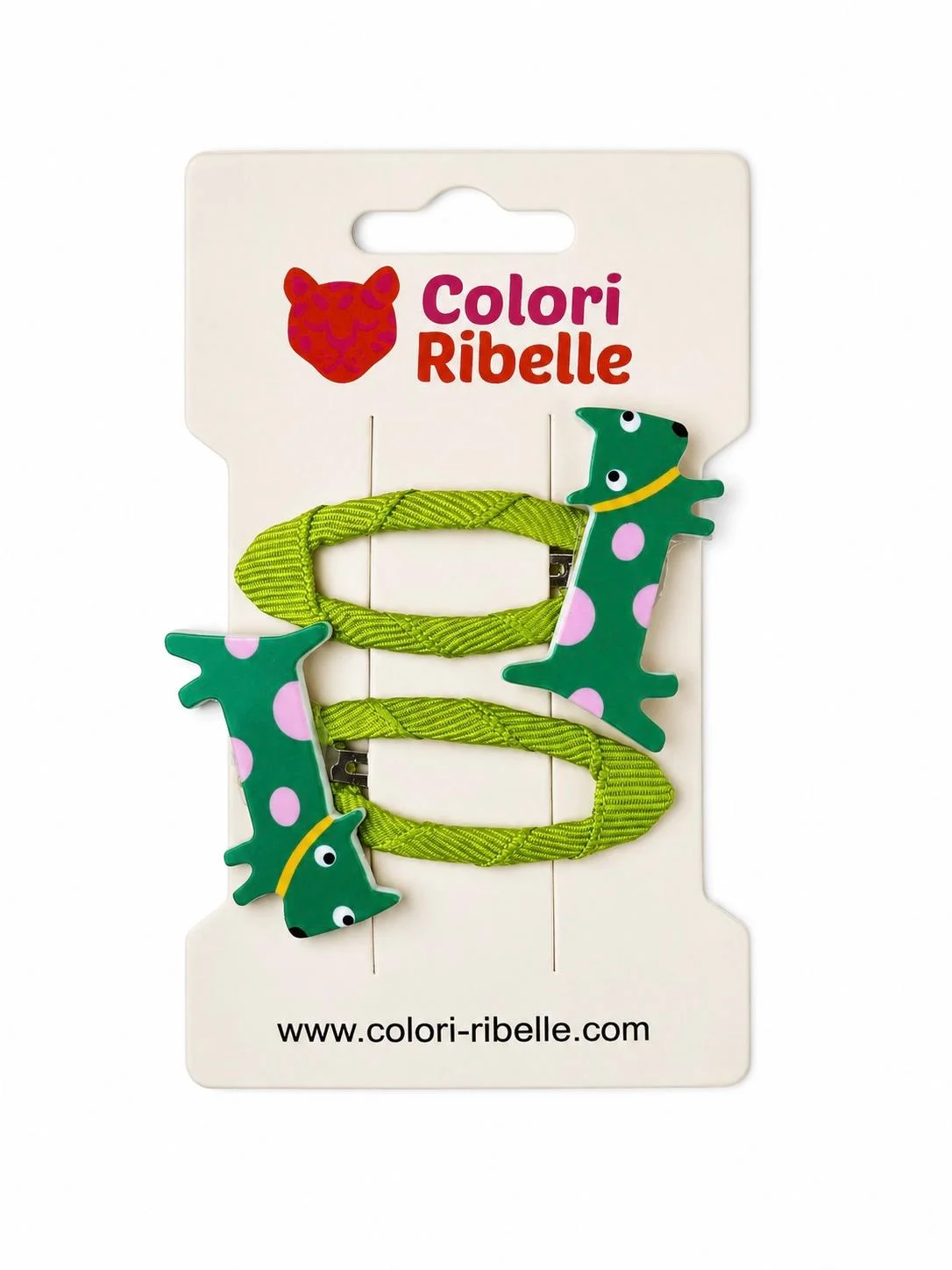 Haarspeldjes dog green — Haaraccessoires — Colori Ribelle
