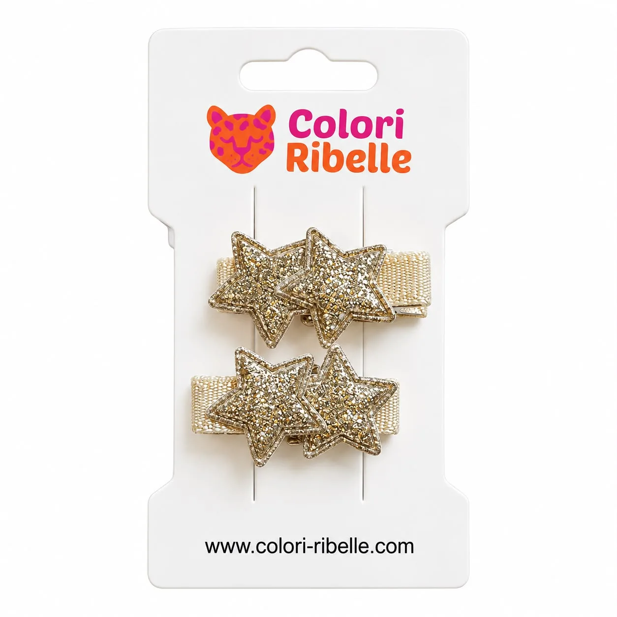 Babyspeldjes glitterster goud — Haaraccessoires — Colori Ribelle