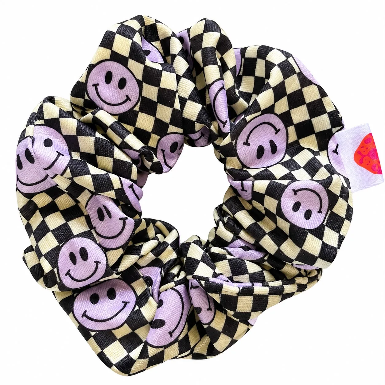 Scrunchie green/block smiley purple — Scrunchies — Colori Ribelle
