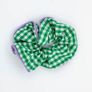 Scrunchie groene ruit