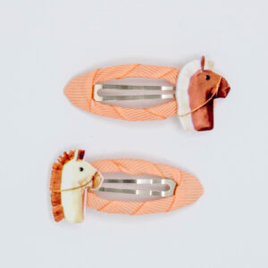 Haarspeldjes paard roze