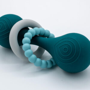 Siliconen rammelaar blauw