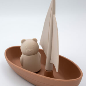 Siliconen bootje beer bruin