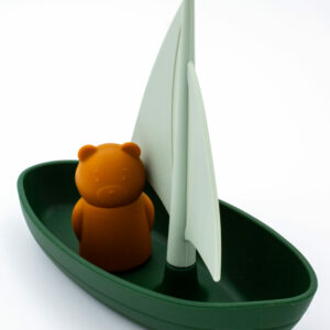 Siliconen bootje beer blauw