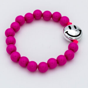 Armband zilveren smiley