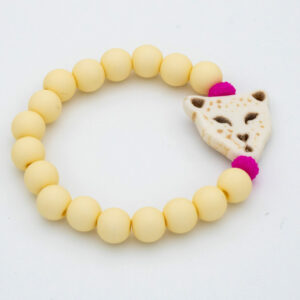 Armband panter creme