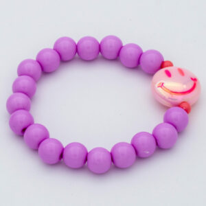 Armband smiley lila