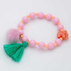 Armband roze olifant