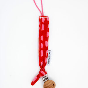 Speenkoord rood/roze