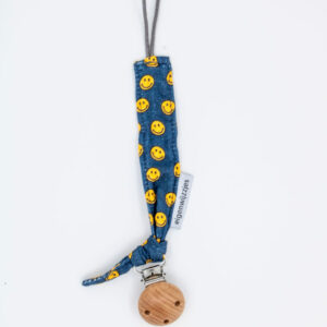 Speenkoord grijs smiley