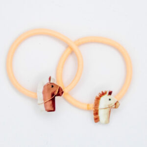 Haarelastiekjes paard roze