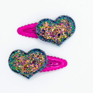 Haarspeldjes glitterhart