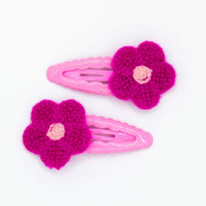 Haarspeldjes bloem roze