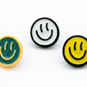 Broches smiley geel