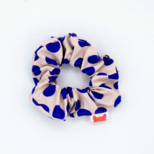 Scrunchie blue dots