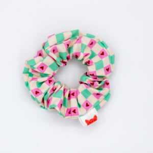 Scrunchie green hearts