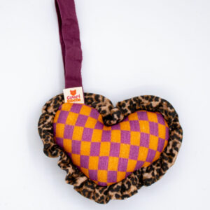 Speenknuffel heart purple block