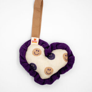 Speenknuffel heart taupe smiley