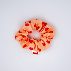 Scrunchie peach heart