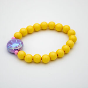 Armband smiley geel